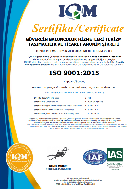 ISO 9001:2015 Quality Management System Certificate — IQM International Certification